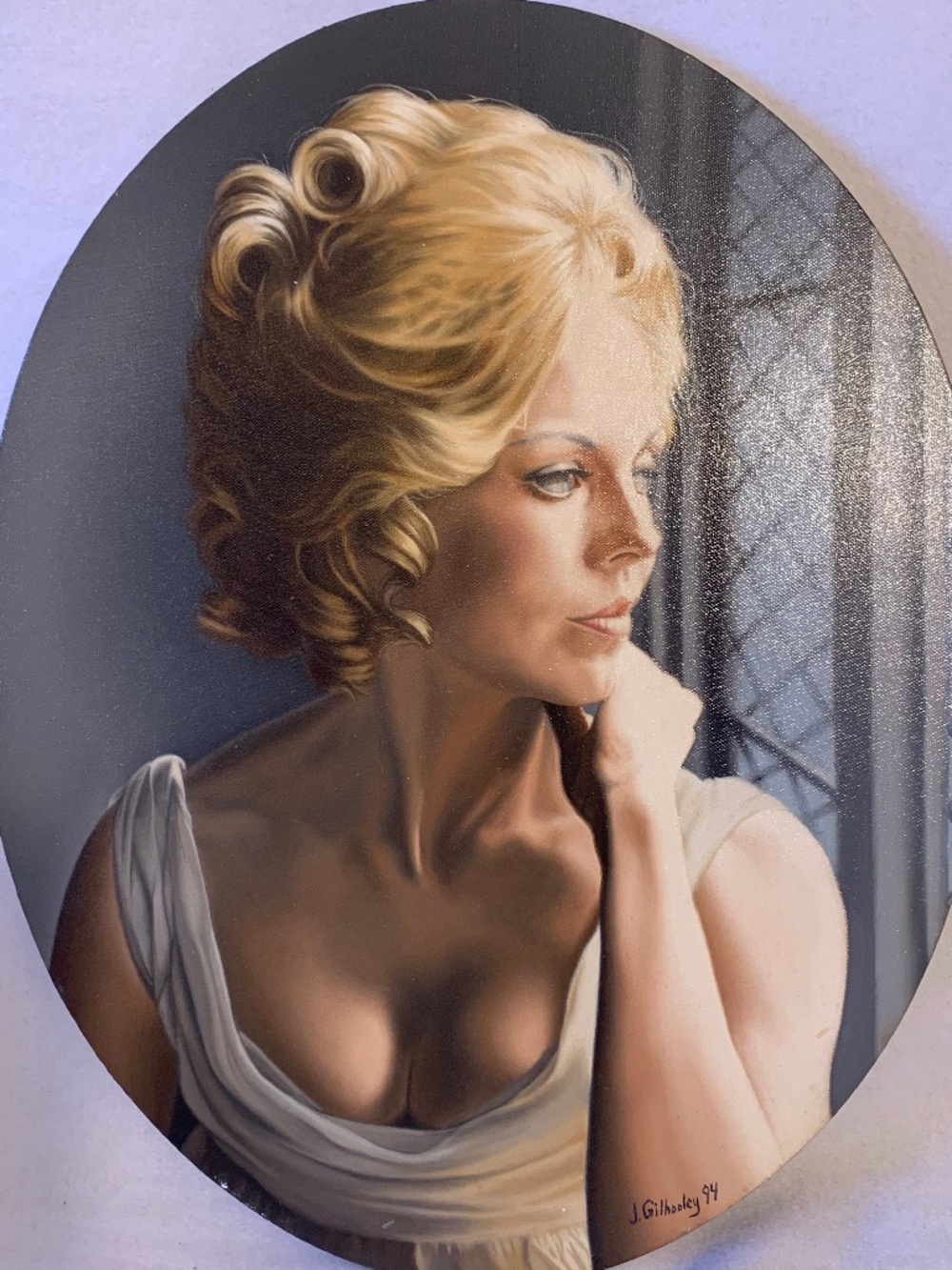 Laura Collins from Dark Shadows By Joe Gilhooley 20 x 16" Acrylic on canvas